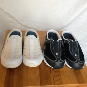 Two Pairs of Easy Spirit Slip On Sneakers 7.5M